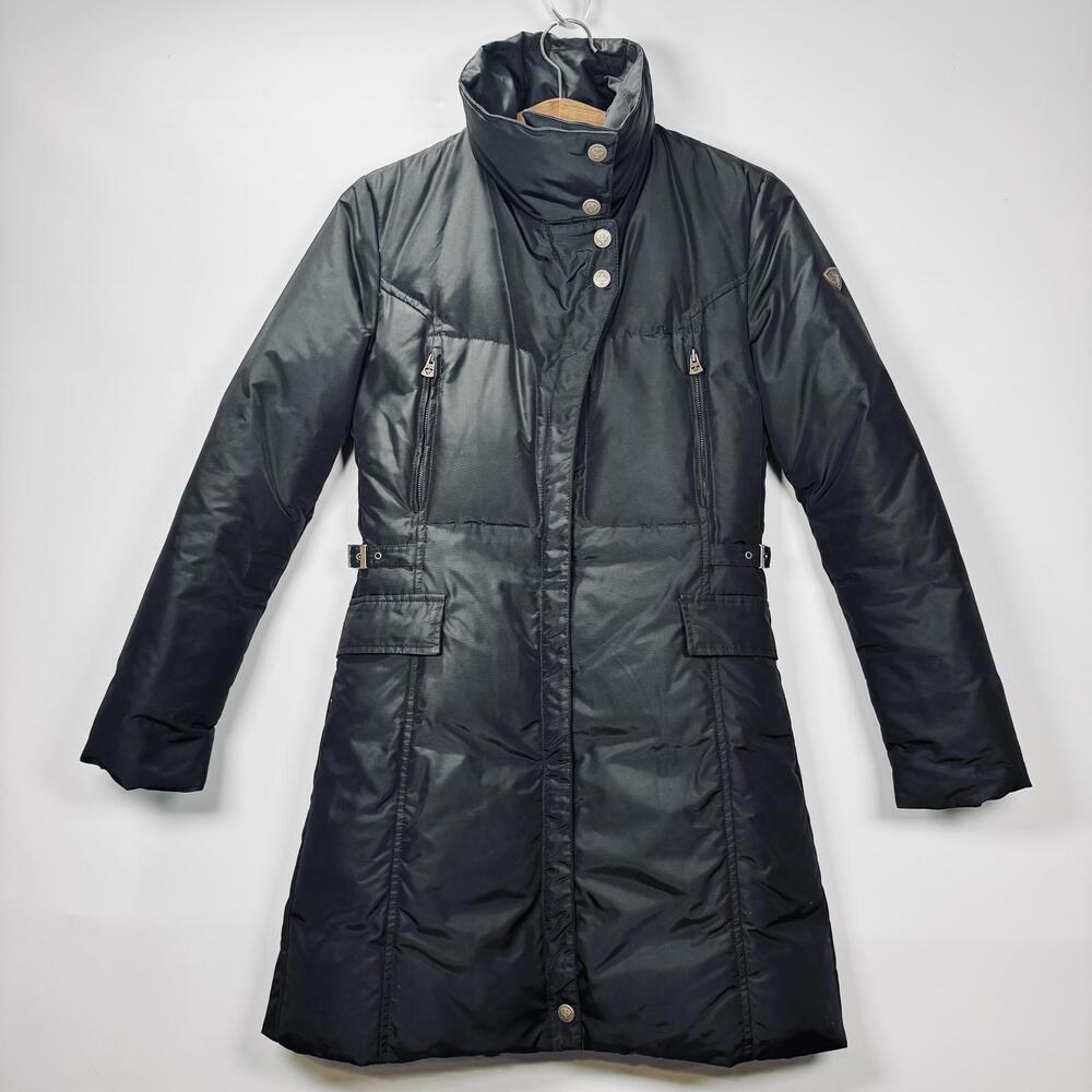 Black Post Card White Down Luxury Ski Jacket - 4 - Picture 3 of 8